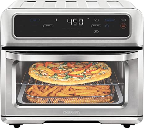 Photo 1 of CHEFMAN Air Fryer Toaster Oven XL 20L, Healthy Cooking & User Friendly, Countertop Convection Bake & Broil, 9 Cooking Functions, Auto Shut-Off 60 Min Timer, Nonstick Stainless Steel, Shade Selector
