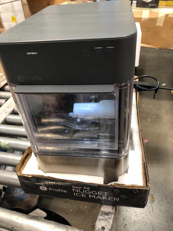 Photo 2 of **HAS LEAKAGE**
GE Profile Opal 2.0 | Countertop Nugget Ice Maker with Side Tank | Ice Machine with WiFi Connectivity | Smart Home Kitchen Essentials | Stainless Steel
