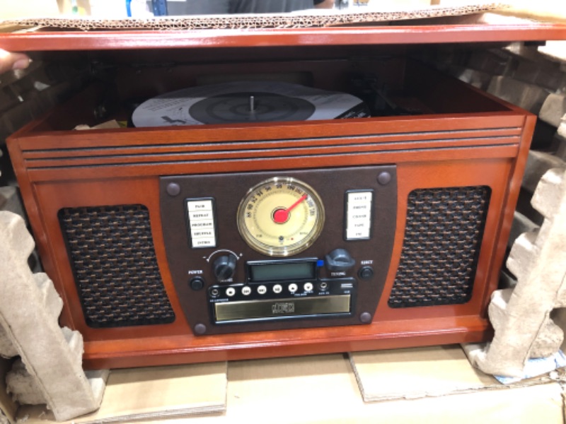 Photo 2 of Victrola 8-in-1 Bluetooth Record Player and Multimedia Center