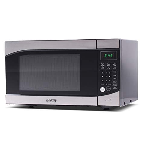 Photo 1 of ***PARTS ONLY*** Commercial Chef 0.9-Cu. Ft. Countertop Microwave with Push Button Door Release - Stainless Steel Trim, One Size , Stainless Steel
