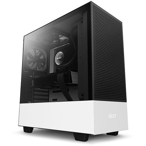 Photo 1 of NZXT H510 Flow Compact Mid-tower Case - Mid-tower - Matt White - Steel, Tempered Glass - 6 X Bay - 2 X 4.72 X Fan(s) Installed - 0 - ATX, Mini ITX,
