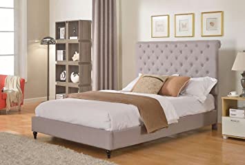 Photo 1 of *INcomplete set*
Box 2 of 2
Home Life Cloth Light Grey Silver Linen 51" Tall Headboard Platform Bed King with Slats ,008 Platform Bed
