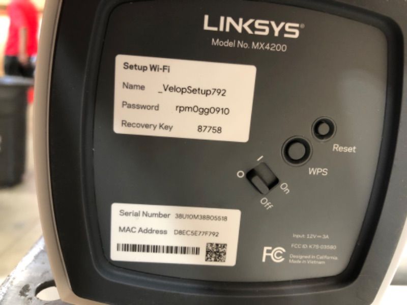 Photo 2 of Linksys MX4200 Velop Mesh WiFi 6 System, Router Replacement Tri-Band Wireless Network for Whole Home Coverage, 2,700 Sq. ft Coverage, 40+ Devices, Speeds up to (AX4200) 4.2Gbps
