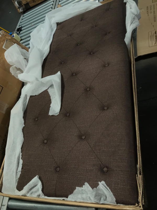 Photo 5 of **INCOMPLETE** BOX 1 0F 2 Home Life furBed00007_Cloth_Brown_Full Platform Bed
