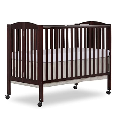 Photo 1 of Dream On Me, Full Size 2-in-1 Folding Stationary Side Crib, Espresso
