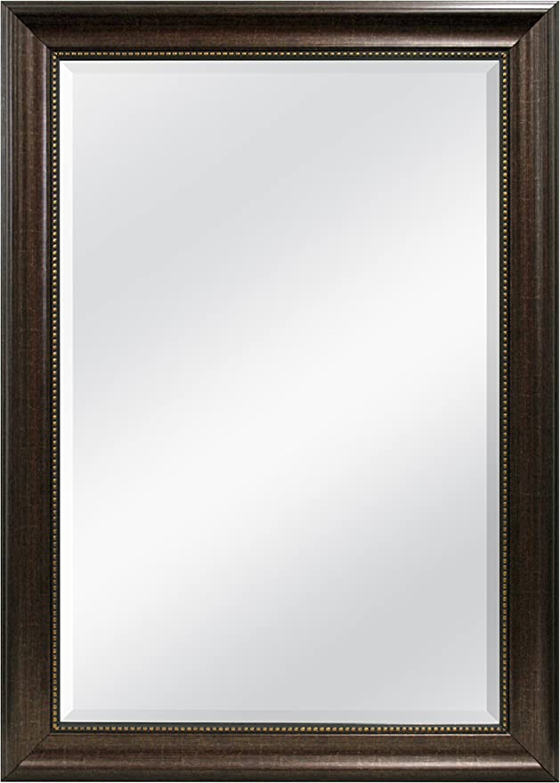 Photo 1 of MCS 20677 Beaded Rectangular Wall Mirror, 30.2 by 40.2-Inch, Bronze
