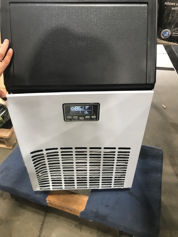 Photo 2 of Ice Maker Commercial 100lbs/24H Ice Maker Machine, Stainless Steel Under Counter ice Machine with 33lbs Ice Storage Capacity, Freestanding Ice Maker Machine for Home/Restaurant/Office/Food Truck/Bar
