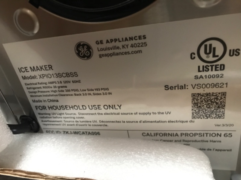Photo 1 of GE Profile Opal 2.0 | Countertop Nugget Ice Maker with Side Tank | Ice Machine with WiFi Connectivity | Smart Home Kitchen Essentials | Stainless Steel
