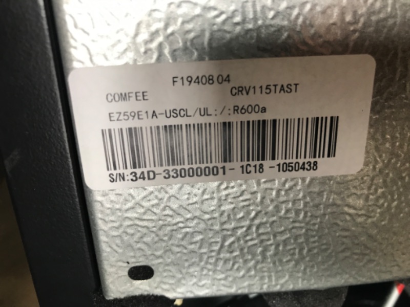 Photo 5 of **SEE NOTES**
COMFEE' CRV115TAST Beverage Cooler, 115 Cans Beverage Refrigerator, Adjustable Thermostat, Glass Door With Stainless Steel Frame, Reversible Hinge Door And Legs For Home, Apartment 
**SEE NOTES**
