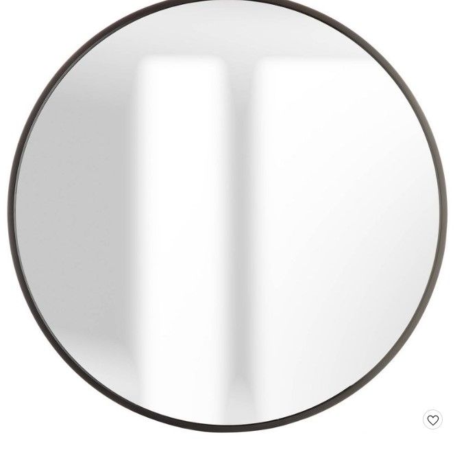 Photo 1 of 30" Round Metal Luna Wall Mirror - Gallery Solutions

