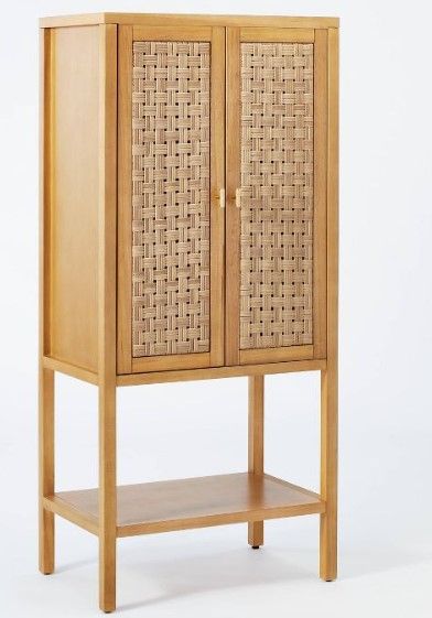 Photo 1 of 66" Palmdale Woven Door Cabinet Natural - Threshold™ designed with Studio McGee

