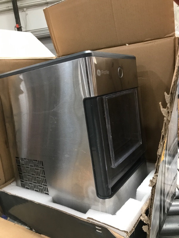 Photo 3 of GE Profile Opal | Countertop Nugget Ice Maker | Portable Ice Machine Makes up to 24 lbs. of Ice Per Day | Stainless Steel Finish
