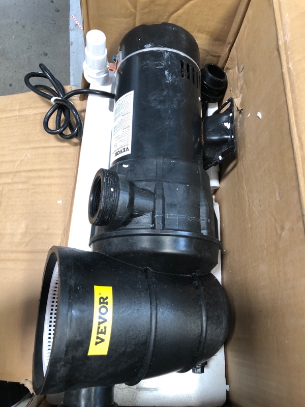 Photo 4 of **MISSING PARTS** VEVOR Swimming Pool Pump, 1.5 HP 115 V, 1100 W Single Speed Pumps for Above Ground Pool w/ Strainer Basket, 5280 GPH Max. Flow, Certification of ETL for...
