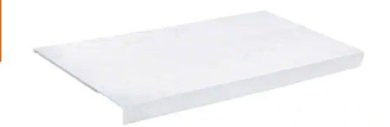 Photo 1 of 10 of- 2 ft. x 12 in. Decorative Shelf Cover - White
