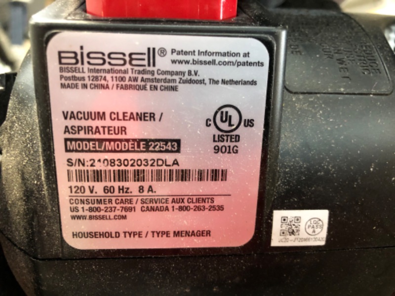 Photo 4 of Bissell 22543 Clean view Swivel Rewind Pet Vacuum And Carpet Cleaner, Purple
