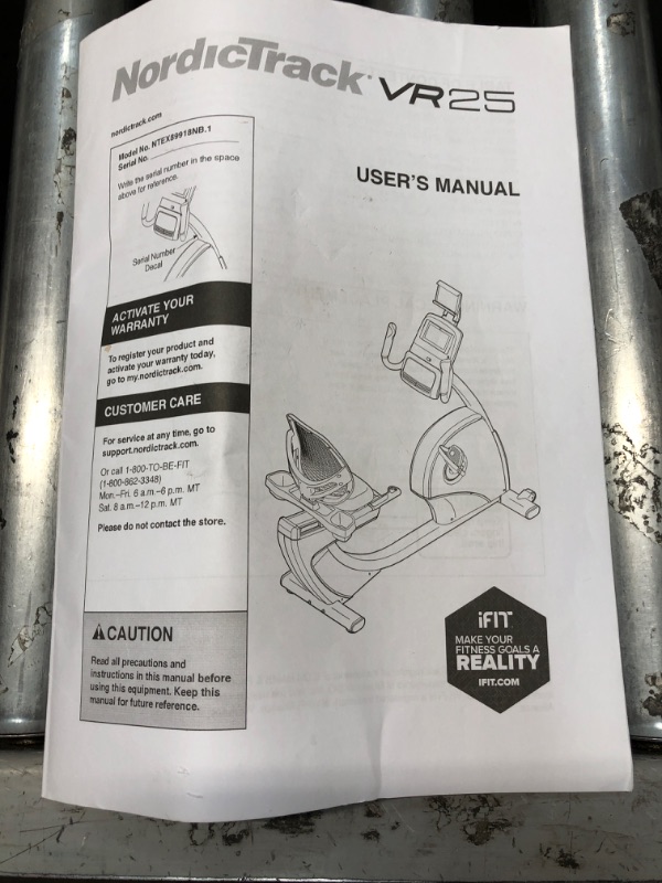Photo 2 of ***PARTS ONLY*** NordicTrack Commercial VR25 Recumbent Bike with 7” HD Touchscreen and 30-Day iFIT Family Membership
