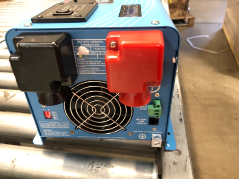 Photo 1 of SUNGOLDPOWER 4000W 12V Pure Sine Wave Power Inverter DC 12V Input to AC 120V Output Converter, Low Frequency Inverter Charger for Home, RV, Truck, Off-Grid Solar Wind Power Inverters, Blue
-