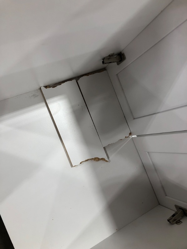 Photo 2 of (BROKEN-OFF BACK PANEL; SCRATCHED; DETACHING CORNER FRAME)
Home Decorators Collection Westcourt 48 in. W x 21 in. D x 34 in. H Bath Vanity Cabinet Only in White