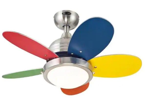 Photo 1 of (MISSING BLADES; SCRATCHED) Westinghouse Roundabout 30 in. Integrated LED Brushed Nickel Ceiling Fan with Light Kit