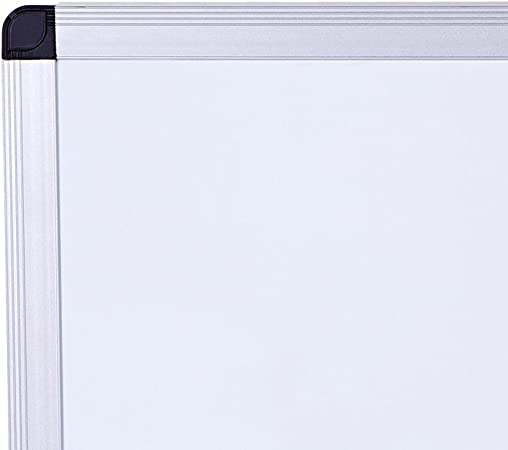 Photo 1 of (BENT BOARD/FRAME; BOARD SALE ONLY) VIZ-PRO Magnetic Dry Erase Board, 48 X 36 Inches, Silver Aluminium Frame
