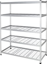 Photo 1 of (MISSING 2 SM. BARS; MISSING 8 SM. CORNER CONNECTORS; MISSING 9 SKINNY POLES/HARDWARE; SCRATCHED) Amazon Basics Heavy Duty Storage Shelving Unit - Double Post, 60 x 24 x 78 Inch, High-Grade Aluminum