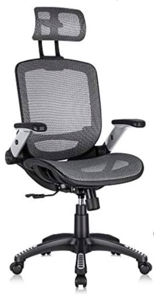 Photo 1 of (CRACKED BASE CORNER; MISSING HARDWARE/MANUAL; SCRATCHED) Gabrylly Ergonomic Mesh Office Chair, High Back Desk Chair 