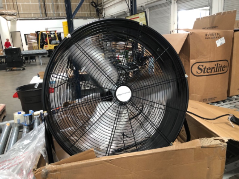 Photo 2 of Amazon Commercial, Black 2-Speed Rotating 24-Inch Drum Fan