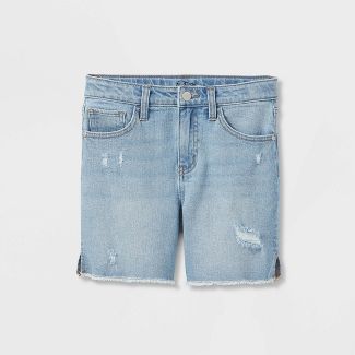 Photo 1 of Girls' Distressed Bermuda Jean Shorts - art class™, XL

