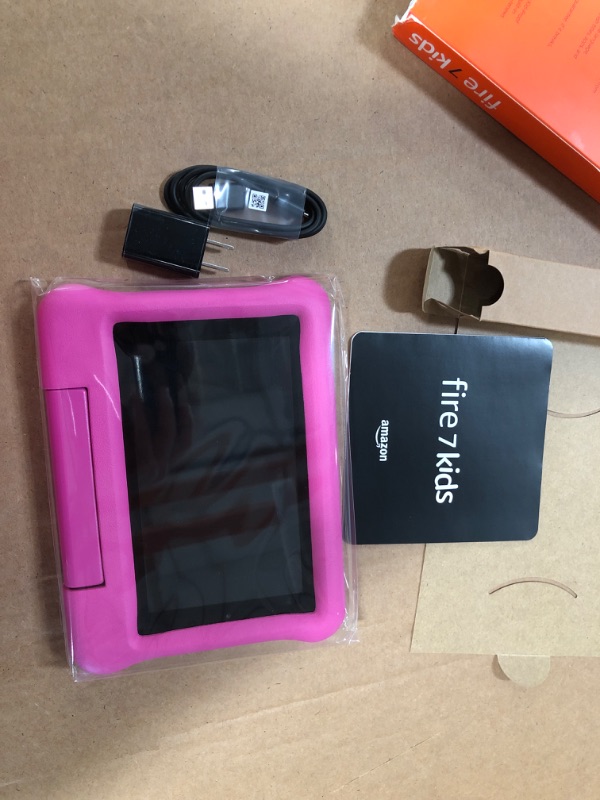 Photo 2 of Amazon Fire 7 Kids Edition Tablet, Pink

