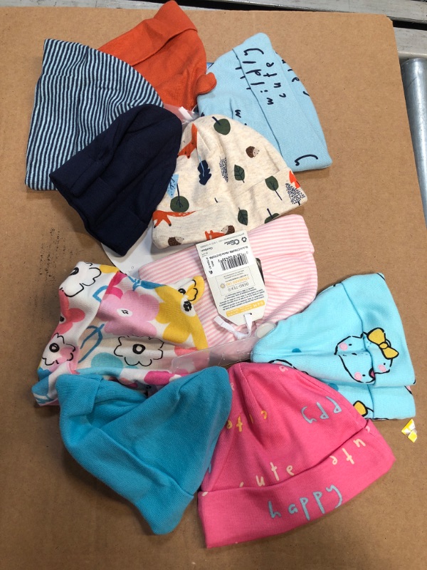Photo 1 of 2 packs of bundled Baby Caps, Varying Designs (10 total) 
