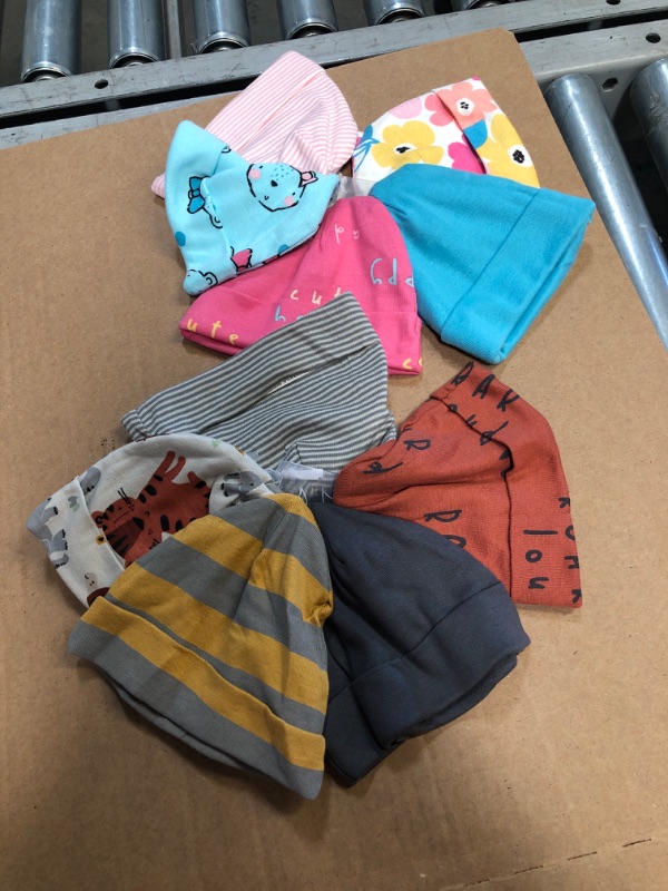 Photo 1 of 2 packs of bundled Baby Caps, Varying Designs (10 total) 