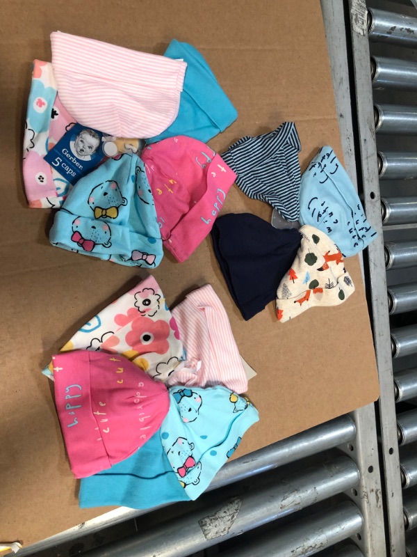 Photo 1 of 2 packs of bundled Baby Caps, Varying Designs (14 total) 