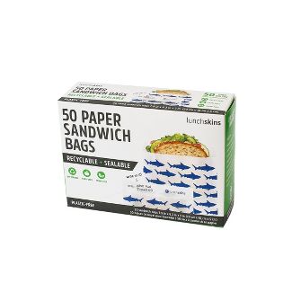 Photo 1 of 3 packs of Lunchskins Recyclable & Sealable Paper Sandwich Bags - Shark - 50ct

