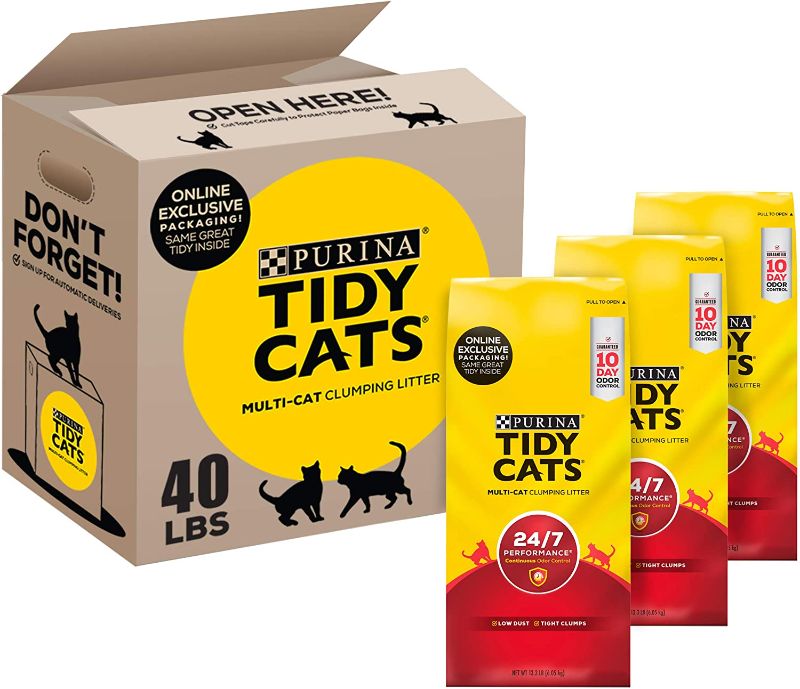 Photo 1 of ***ONLY ONE PACK NOT 3*** Purina Tidy Cats Clumping Cat Litter, 24/7 Performance, Clay Cat Litter, Recyclable Box 
