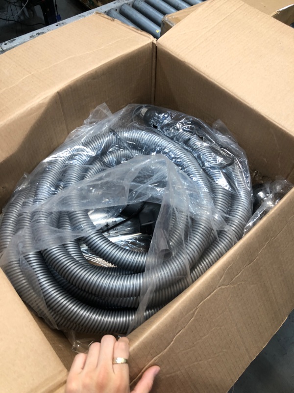 Photo 1 of OVO Central Vacuum Carpet Deluxe Accessory Kit, with 35ft High-Voltage Hose with Pigtail, On-Off Switch at The Handle, 6 Adjustable Heights Electric Carpet Beater, 12’’ Floor Brush and Accessories.