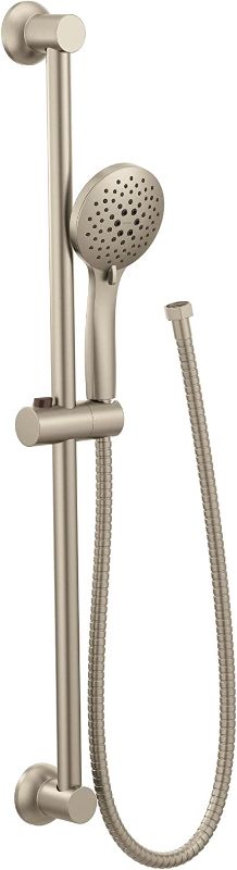 Photo 1 of *** PARTS ONLY ***
Moen Eco-Performance Brushed Nickel 5-Function Handheld Shower with 30-Inch Slide Bar and 69-Inch Hose, 3558EPBN
