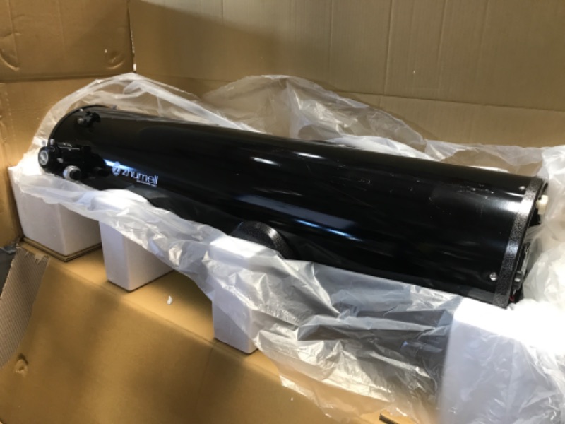 Photo 1 of ***INCOMPLETE*** BOX 1 OF 2 Zhumell – 10-inch Dobsonian Reflector Telescope – Large Aperture for Crisp, Bright Images – Solid Base Construction with Handle for Easy Transport – Ideal Astronomical Telescope
