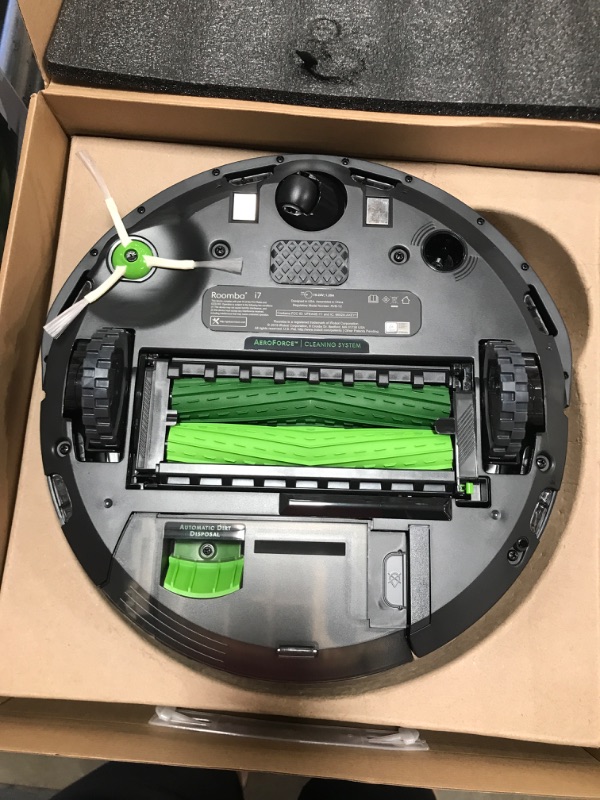 Photo 4 of iRobot Roomba i7+ (7550) Robot Vacuum with Automatic Dirt Disposal - Empties Itself for up to 60 days, Wi-Fi Connected, Smart Mapping, Works with Alexa, Ideal for Pet Hair, Carpets, Hard Floors, Black 13.34"L x 13.34"W x 3.63"H

