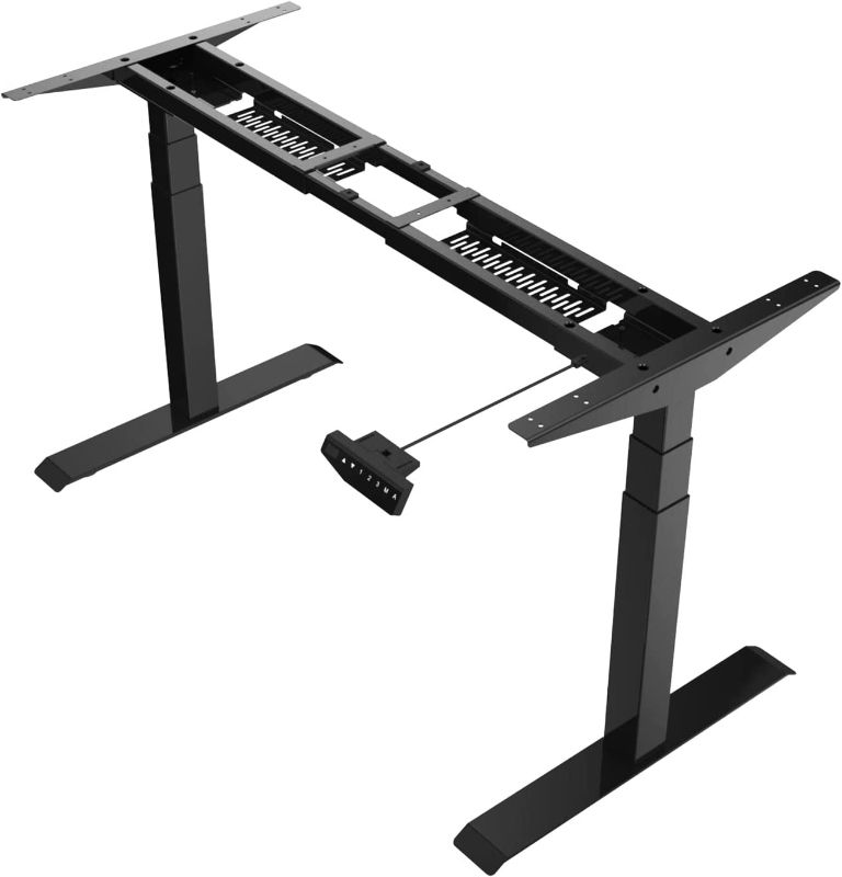 Photo 1 of Electric Dual Motor Stand Up Desk - Home Office Desks with Adjustable Desk Height - Electric Standing Desk - Adjustable Standing Desk - Height Adjustable Desk - Can Double as Sit to Stand Desk (Black) 24"D x 48"W x 23.5"H

