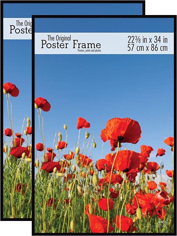 Photo 1 of (BROKEN FRAMES) MCS Original Poster Frame, 65548, 22.375 x 34 Inch, Black, Set of 2
