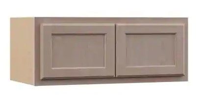 Photo 1 of (DENTED) Hampton Assembled 30x12x12 in. Wall Bridge Kitchen Cabinet in Unfinished
