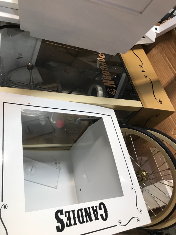 Photo 1 of ***INCOMPLETE**8 Nostalgia NKPCRTCD8IVY 53" Popcorn Cart with Candy Dispenser
