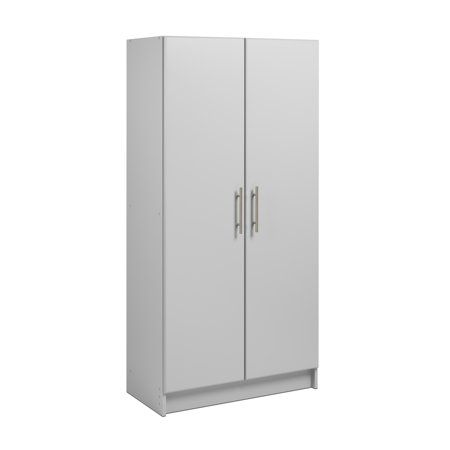 Photo 1 of (DAMAGED EDGE/CORNER) Prepac Elite Storage Cabinet in Light Gray Finish - 32-in
