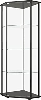 Photo 1 of (MISSING HARDWARE/MANUAL) Coaster Home Furnishings Glass Shelf Curio Cabinet, Black and Clear; 63.75" H x 20.75" W x 20.75" D
