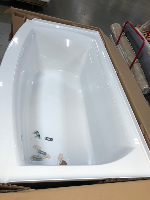 Photo 6 of (DAMAGED EDGE) American Standard Ovation Curve 60 in. Right Drain Rectangular Apron Front Bathtub in Arctic White