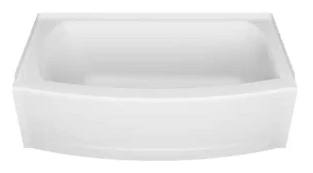 Photo 1 of (DAMAGED EDGE) American Standard Ovation Curve 60 in. Right Drain Rectangular Apron Front Bathtub in Arctic White