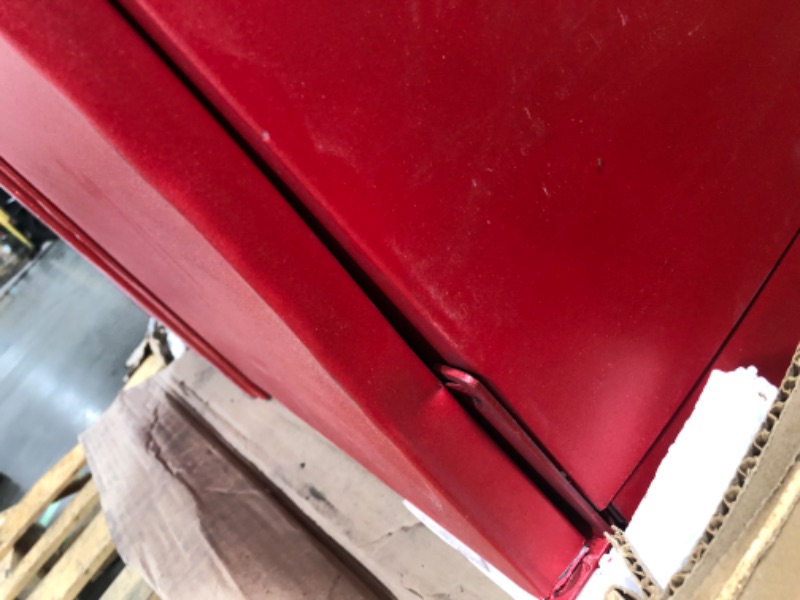Photo 8 of (DENTED, SCRATCHED WALLS/BOTTOM; DENTED DOORS; DAMAGED MAGNETS) Husky Heavy Duty Welded 20-Gauge Steel Freestanding Garage Cabinet in Red (36 in. W x 81 in. H x 24 in. D)