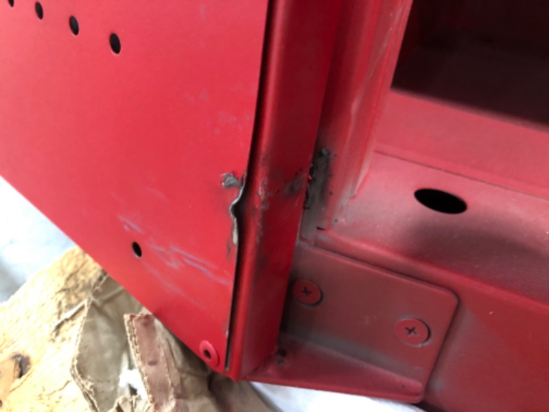 Photo 9 of (DENTED, SCRATCHED WALLS/BOTTOM; DENTED DOORS; DAMAGED MAGNETS) Husky Heavy Duty Welded 20-Gauge Steel Freestanding Garage Cabinet in Red (36 in. W x 81 in. H x 24 in. D)