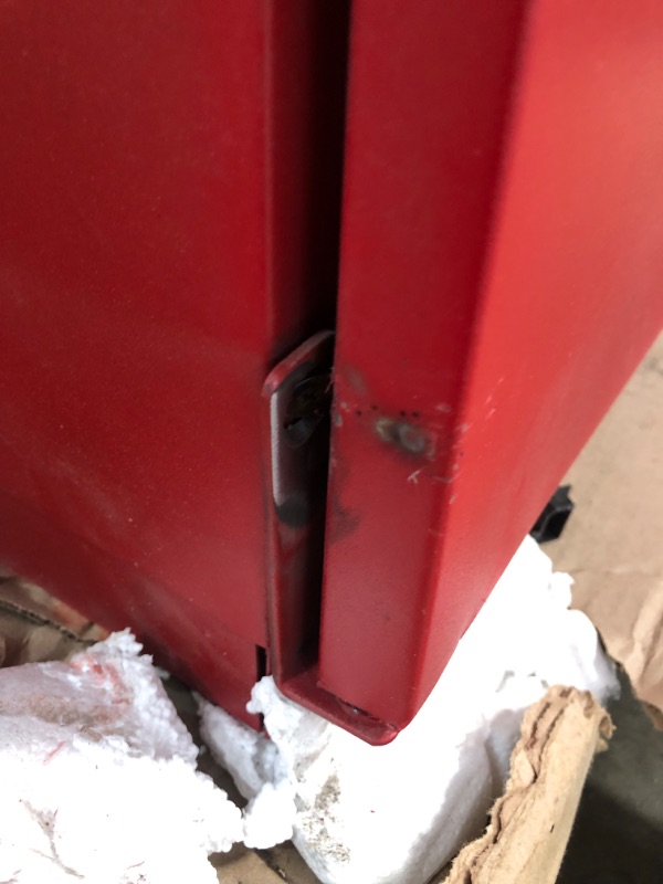 Photo 5 of (DENTED, SCRATCHED WALLS/BOTTOM; DENTED DOORS; DAMAGED MAGNETS) Husky Heavy Duty Welded 20-Gauge Steel Freestanding Garage Cabinet in Red (36 in. W x 81 in. H x 24 in. D)