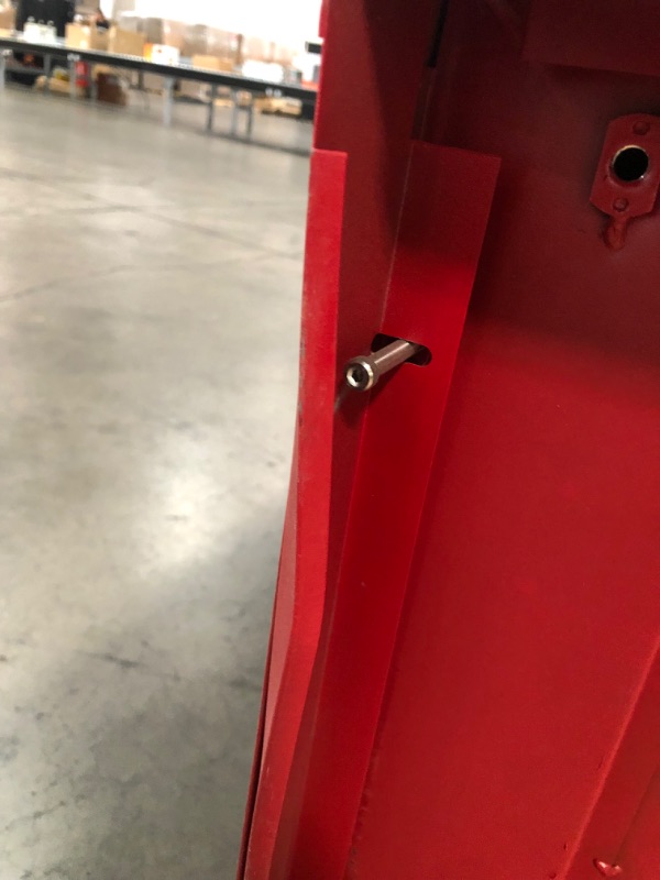 Photo 14 of (DENTED, SCRATCHED WALLS/BOTTOM; DENTED DOORS; DAMAGED MAGNETS) Husky Heavy Duty Welded 20-Gauge Steel Freestanding Garage Cabinet in Red (36 in. W x 81 in. H x 24 in. D)